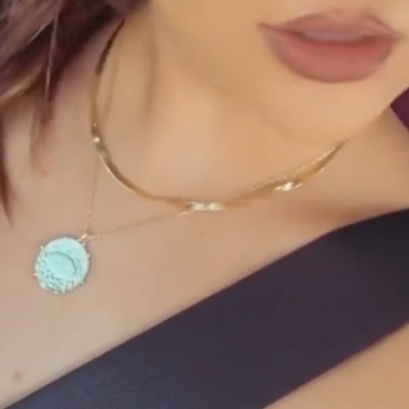 10K Gold 3mm herringbone Chain Necklace 16” inches - Picture 5 of 15